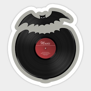 Vinyl Disk  Bat Sticker